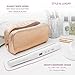 Lunata Hair Straightener - Cordless Titanium Luxury Hair Straightener - Styles And Curls Hair With High Heat - Battery-Operated Travel Titanium Flat Iron - Elegant White And Rose Gold Hair Curler