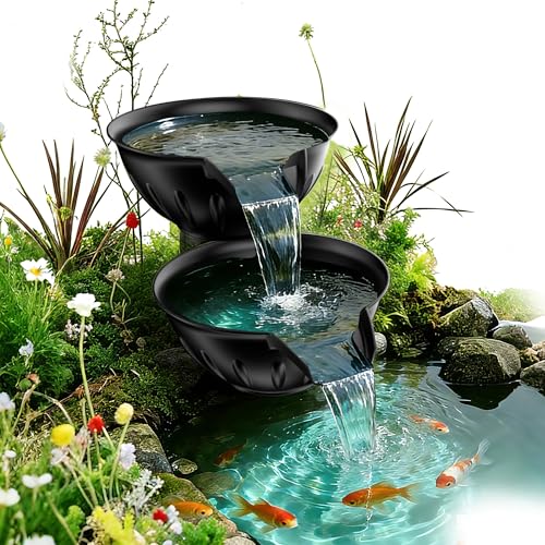 POPOSOAP Pond and Weir Cuvée Kit Fountain with Pond Pump 2500 L/h for Waterfalls, Water Plane DIY Indoor/Outdoor Garden