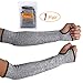 Cut Resistant Sleeves 14-Inch Arm Protection Knit Sleeves - Level 5 Protection, Slash Resistant Sleeves with Thumb Slot Helps Prevent Scrapes, Scratches Skin Irritations UV-Protection, 1 Pair primary