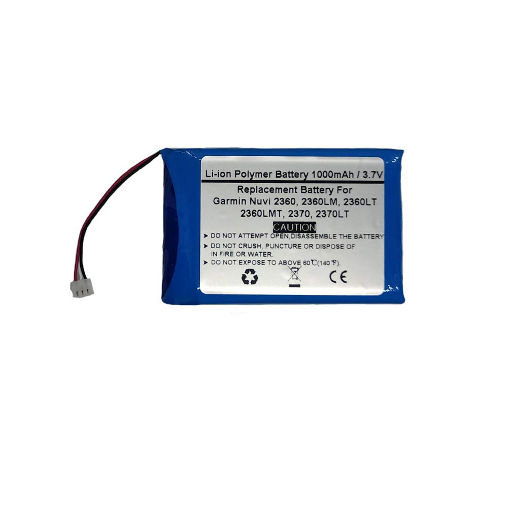 STARNOVO 3.7V 1000mAh Replace GPS Navigator Battery for Garmin Nuvi 2360, 2360LM, 2360LT, 2360LMT, 2370, 2370LT, 361-00035-02