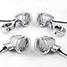 Fine Polished Style Chrome Clear Front Rear 20-LED Turn Signal Lights For Softail Dyna Wide Glide V-Rod Custom