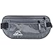 Hopsooken Travel Money Belt: Waist Pack for Running and Cycling, Rfid, Comfortable, Durable and Lightweight Hidden Travel Passport Wallets.(Gray)