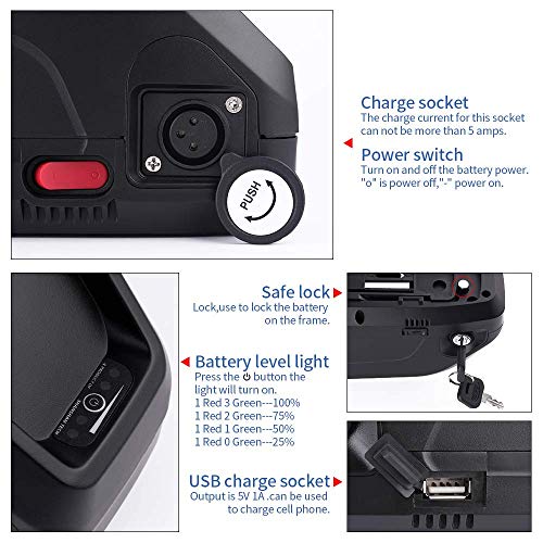 UNIT PACK POWER 36V 48V 52V ebike Battery 1018AH Electric Bicycle