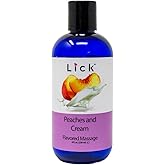Lick Peaches and Cream Flavored Massage Oil – Sweet Dessert-Inspired Edible Massage Oil with Vitamin E, Smooth Body-Safe Glide for Couples Massage Nights, 8 oz