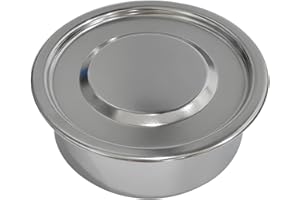 LABLPSAI Lab Sieves 304 Stainless Steel Economy Test Sieve Catch Pan and Lid 4" Diameter