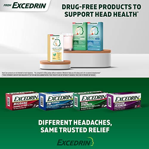 Excedrin Tension Headache Relief Caplets Without Aspirin for Head, Neck