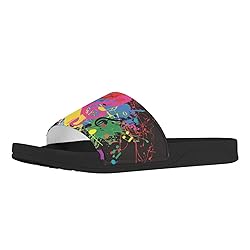 Howilath Colourful Graffiti Notes Womens Slide
