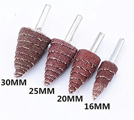 KangTeer 20pcs 1/4" Shank 80 Grit Cone Deburring Flap Sanding Polishing Wheel Rotary Tool[16mm,20mm,25mm,30mm]