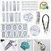 LET'S RESIN Silicone Resin Jewelry Molds, 14 Pcs Resin Pendant Molds, Epoxy UV Resin Casting Molds for Making Resin Jewerly, Resin Keychains, Resin Pendants