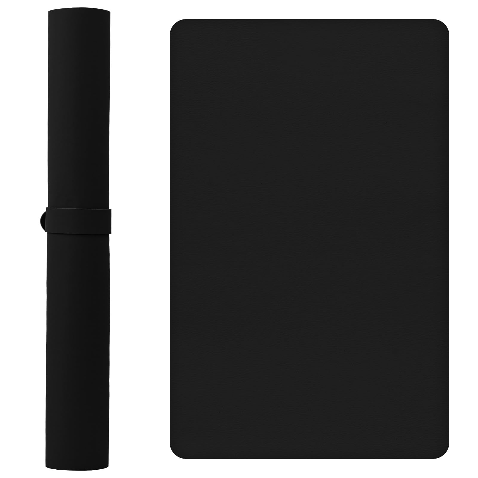 PTJJXA Nail Mat, Foldable Nail Arm Rest Cushion, Waterproof Manicure Hand Rest Desk Mat, Wear Resistant Soft PU Leather Nail Art Table Mat, Non-Fading Nail Hand Pad Easy to Clean 60x40cm (Black)