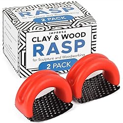 IMPRESA [2 Pack] Clay & Wood Rasp Surform Tool for