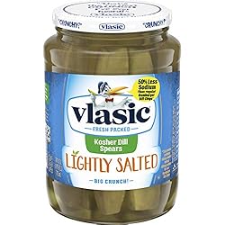 Vlasic Lightly Salted Kosher Dill Pickle Spears, 24