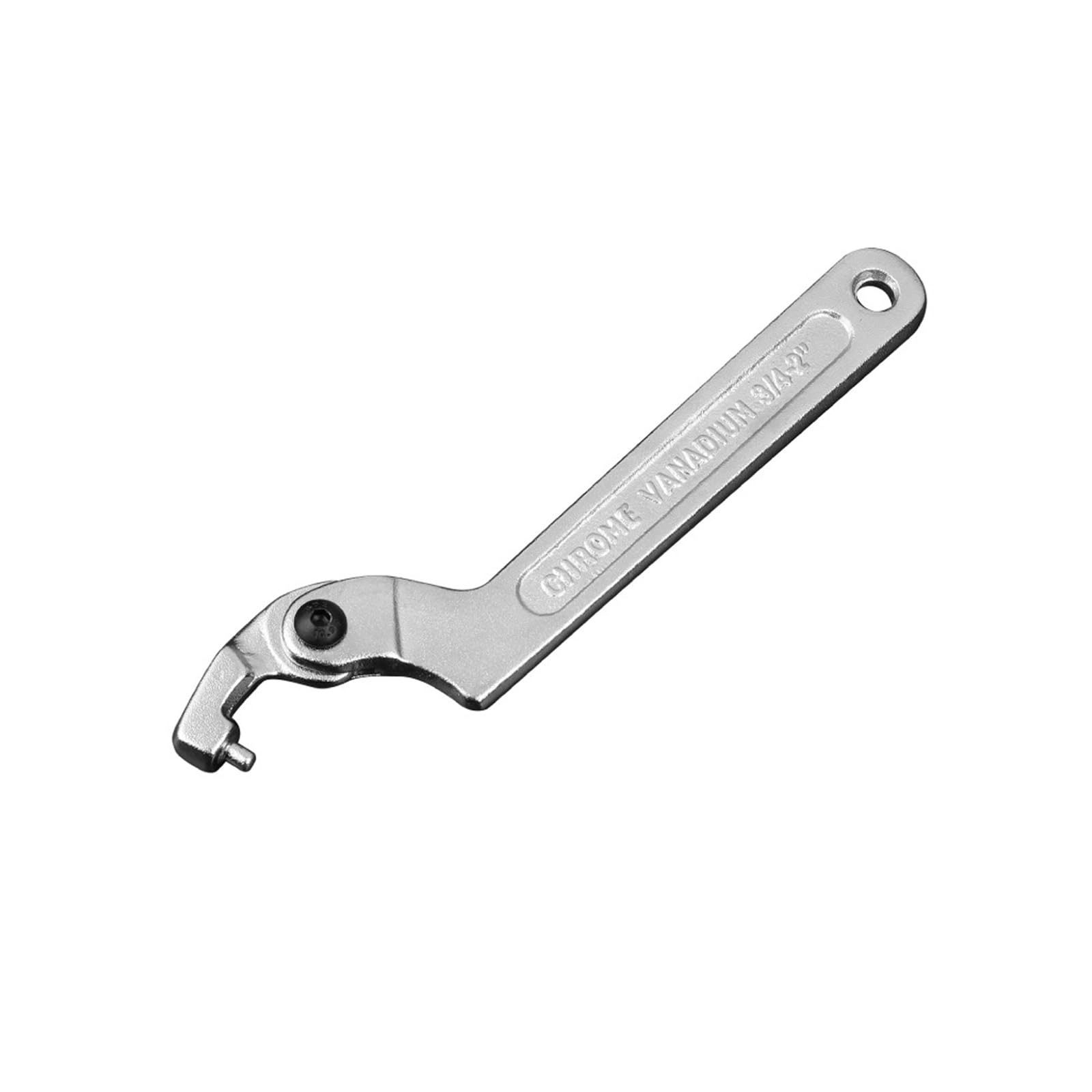 Light feather C-Schraubenschlüssel Chrome-Vanadium Hakenschlüssel Verstellbarer Hakenschlüssel Hakenschlüssel Mit Nase 19-51 Mm Für Sto?d?mpfer, Wasserz?hler, Rundmutterentfernung Für Mechanische Ger?te （1 Stück）