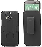 Aduro Shell Holster Combo Case for HTC ONE M8 (Latest Model) with Kick-Stand & Belt Clip (AT&T, Verizon, T-Mobile, US Cellular & Sprint)