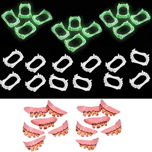 Assorted Vampire Fangs and Ugly Teeth for Kids - Costume Accessories - Cool 36 Variety Pack - Individually Wrapped - Fake but Fun!