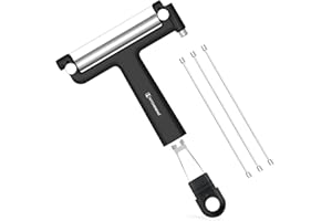 KITCHENDAO Adjustable Wire Cheese Slicer Cutter, 50% Stronger Wires with 2nd Gen Wire Fixing Mechanism, Adjustable Hand-Held 