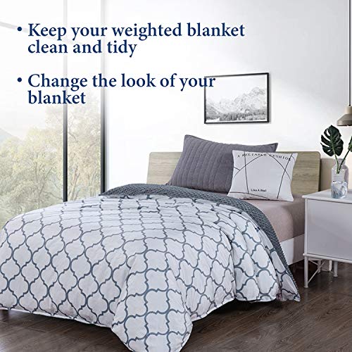 Royhom Duvet Cover for Weighted Blankets 60 x 80 Inches Removable