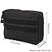 MOLLE Pouches - Compact Water-resistant Multi-purpose Tactical EDC Utility Gadget Gear Hanging waist Bags (Black+Black- L 7.8