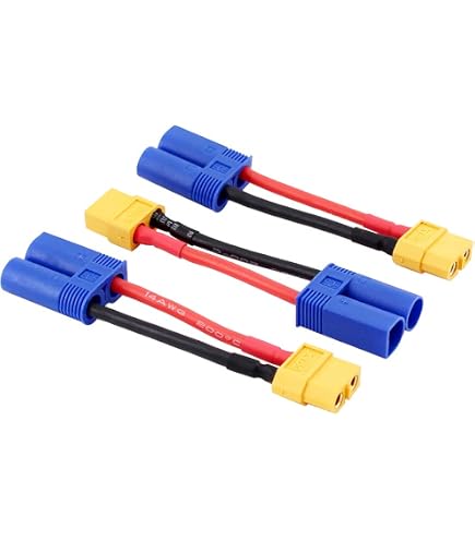 ZHOFONET EC5 Mâle à XT60 Femelle Cable,XT60-EC5 d'extension Connecteur Adaptateur avec Silicone 14WAG 5cm,pour Modèle de Voiture RC, Modèle d'avion, Modèle de Bateau,Batterie LiPO ZHOFONET EC5 Mâle à XT60 Femelle Cable,XT60-EC5 d'extension Connecteur Adaptateur avec Silicone 14WAG 5cm,pour Modèle de Voiture RC, Modèle d'avion, Modèle de Bateau,Batterie LiPO