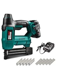 Brad Nailer inalámbrico, NEU MASTER NTC0023 Grapadora inalámbrica para tapicería, mejoras para el hogar y carpintería, incluida 20V máx. Batería li-ion 2.0Ah, Cargador