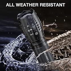 RECHOO Tactical Flashlights 2 Pack, Bright Zoomable