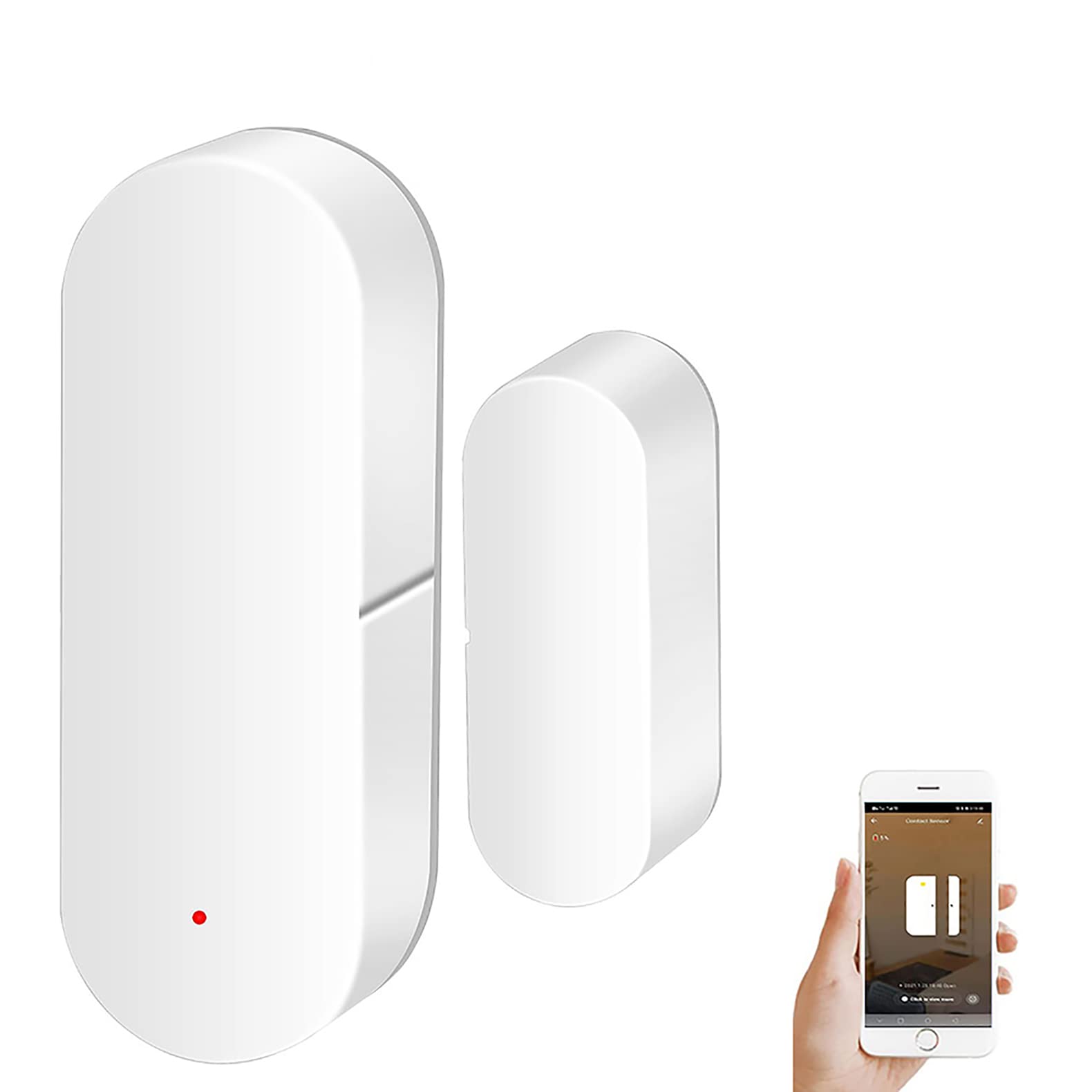 Door Window Sensor: Smart Tuya Door Sensor Free App Real-time Alerts, Wireless WiFi Window Contact Sensor for Home Security & Smart Home Automation, Support for Alexa Google Assistant (1-Pack)