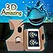 Google Cardboard,2 Pack VR Headsets 3D Box Virtual Reality Glasses with Big Clear 3D Optical Lens and Comfortable Head Strap for All 3-6 Inch Smartphones