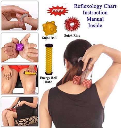 Wooden Ancient Acupressure Double Roller Spiked Body Massager Long Handle