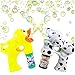 ArtCreativity Duck & Dalmatian Bubble Blaster Set, Includes a Dalmatian Bubble Gun with Lights & Sound, A Light-Up Duck Bubble Gun & 4 Bottles of Solution, Great Gift for Kids (Batteries Included)