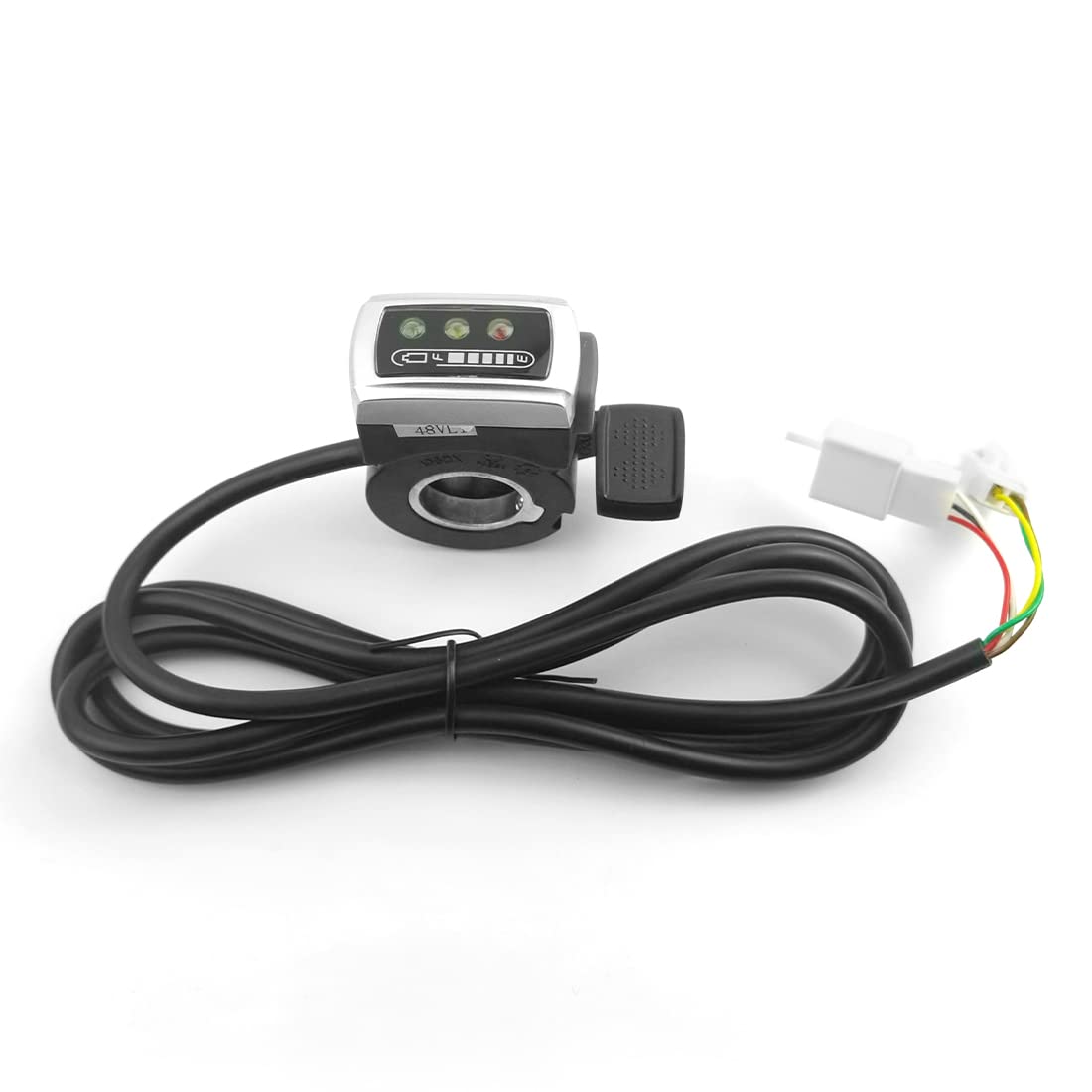 L-faster 24V/36V/48V Bike Thumb Throttle Wuxing Finger Speed Accelerator with Indicator for Mountain Bicycle E-Scooter (36V)