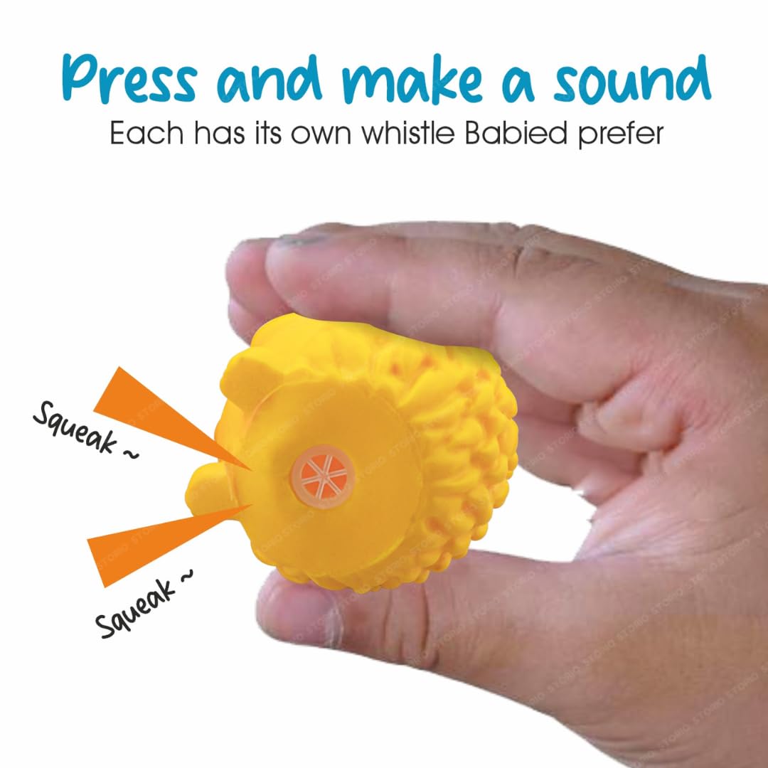 Storio Super Cute Animals Swimming Water Toys Non-Toxic,BPA Free Colorful Soft Rubber Float Squeeze Sound Squeaky Bathing Toy for Baby Chu Chu Toy Set of 12 4