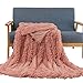 Soffte Cloud Super Soft Long Shaggy Warm Plush Fannel Blanket Throw Qulit Cozy Couch Blanket for Winter Dirty Pink(51