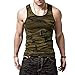 XSHANG Mens Cotton Gym Camo Tank Tops Compression Sleeveless Shirt Muscle Comfort