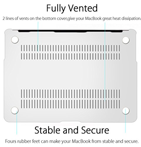 image for UESWILL Marble Pattern Smooth Soft-Touch Hard Shell Case Cover for Mac