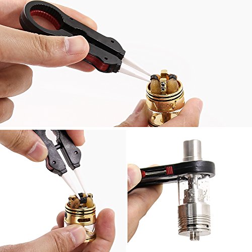 VEEAPE DIY Tool Kit, Ceramics Tweezers/Coil Set/Plier/Coil Brush/Folding Scissors/Cross-Screwdriver/Flathead Screwdriver with a Zipper Bag - Thumbnail 3