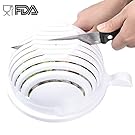 The Original 60 second salad maker EZ Salad Cutting Bowl easier veggies cutting salad for 3 people salad cutter bowl with no mess saves time - no cutting board needed salad chopper for healthy eating