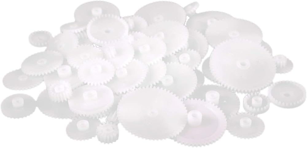 Huhudyy 58 Styles Module 0.5 Plastic Gears Cog Wheels for Robot Parts DIY