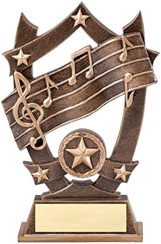 Decade AwardsMusic 3D Gold Sport Stars Trophy - Star Marching Band Award - 6.25 Inch Tall - Customize Now