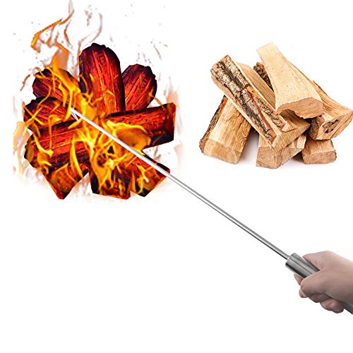 Super Leader 34 Inch Long Stainless Steel Fire Pit Poker Stick,Outdoor
