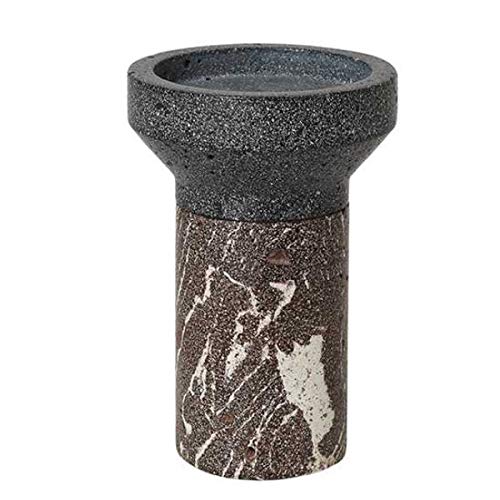 broste Copenhagen Idun Candle Holder, Stone, Brown, 27 x 3.5 cm
