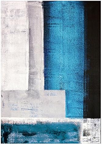 SangreAzul Modern Simple Abstract Rug,Indoor Outdoor Area Rug Durable Small Mat Rectangle Circular Easy Clean Washable Machine Carpet-R 140x200cm(55x79inch)