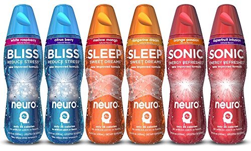 Neuro Nutritional Supplement Drink, Variety Pack, 14.5-Ounce Bottles (Pack of 12)