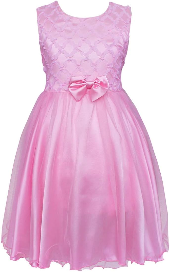 JEATHA Robe Longue Enfant Fille Princesse Robe Moulante sans Manche Col