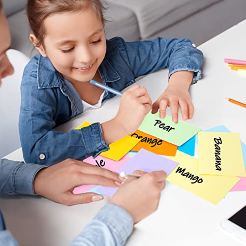 Koogel 272 Pieces Colored Index Cards, Blank Index Note Cards Bulk Neon Color Flash Cards Study Note Cards for School Learning Office Game Cards