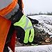 Vgo... 2-Pairs -4℉ or above 3M Thinsulate C100 Lined High Dexterity Touchscreen Synthetic Leather Winter Warm Work Gloves, Waterproof Insert (Size XL, Black, Fluorescent Green, SL8777FW)