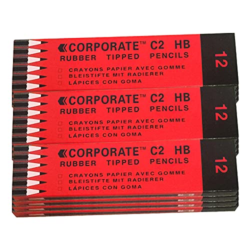 Essential Arts Class Pack of 144 HB Wooden C2 Hexagonal Drawing and Sketching Pencils with Eraser for School Classroom, Office and DIY – Eco Friendly Responsibly Sourced Wood