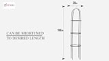 DIVCHI 1.9m Steel Garden Obelisk Climbing Plant Support Black view 3
