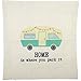 Arundeal Decorative Throw Pillow Case Covers, 18 x 18 Inches, Home is Where You Park It RV Trailer, for Camping Camper