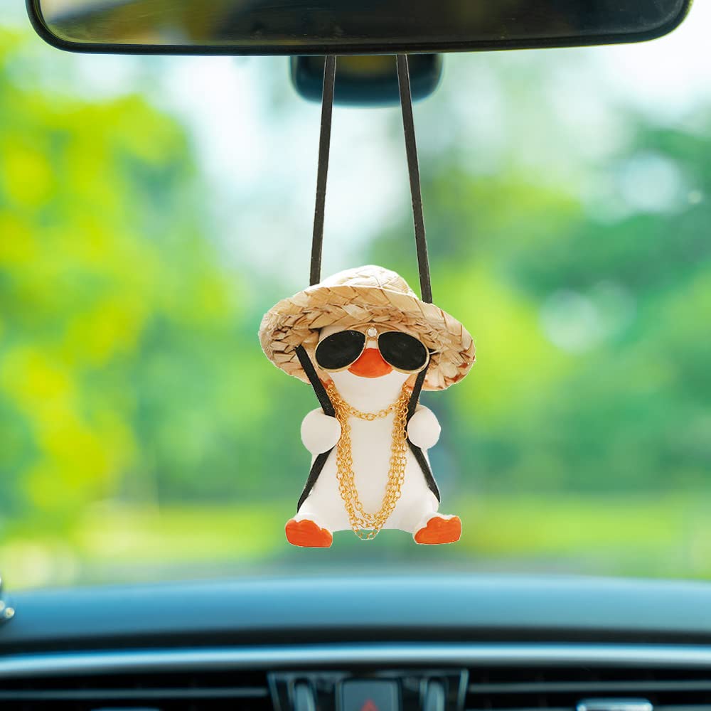 Rear View Mirror Hanging Accessories of Swinging Duck Car