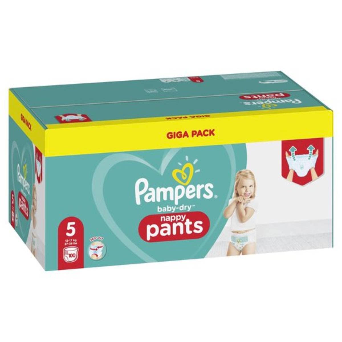Pampers 81714242 Baby-Dry Pants Nappy Pants White
